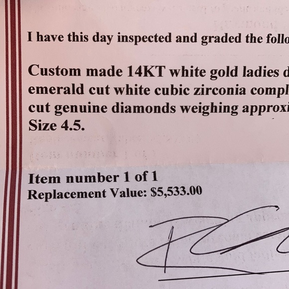 Custom CZ & Diamond Ring - Picture 9 of 10